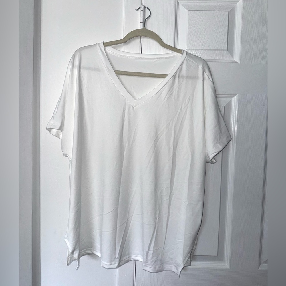 White V-Neck T-Shirt